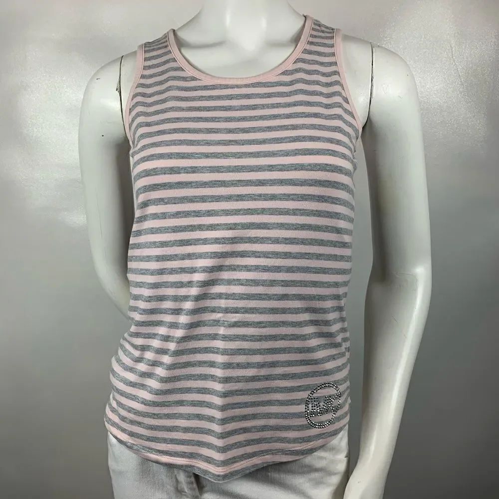 3For$20 Michael Kors sleeveless Pink and White Stripes top size s